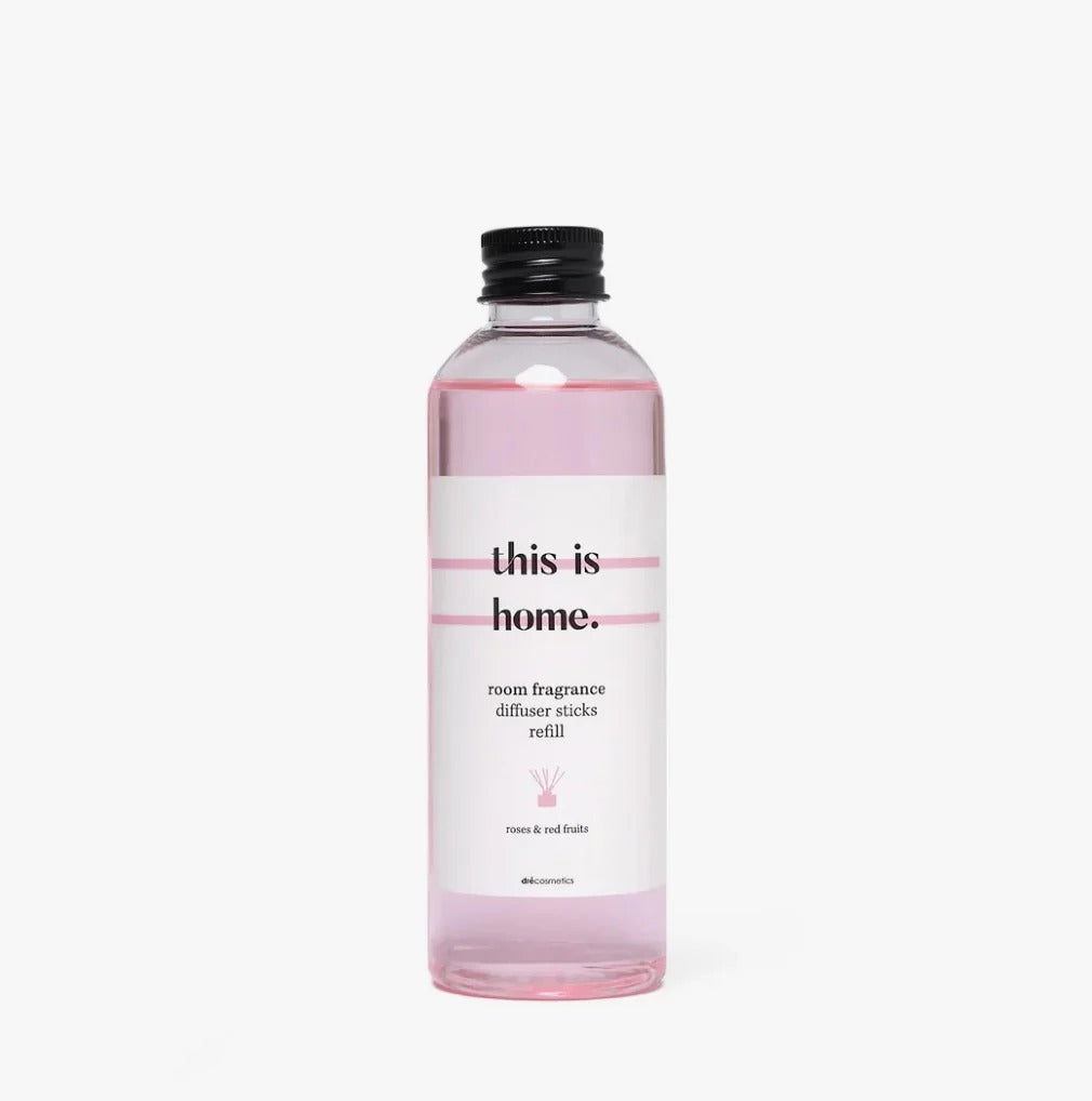 This is home navulling geurstokjes roses & red fruits 200ml