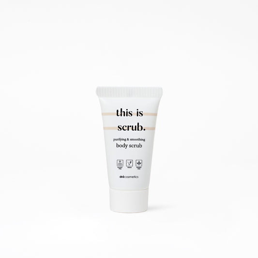 This is scrub body scrub travel 15ml
