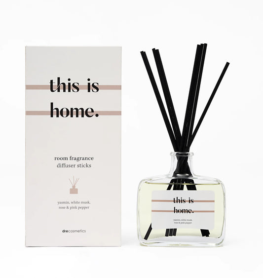 This is home geurstokjes yasmin, white musk, rose & pink pepper 200ml