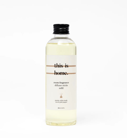 This is home navulling geurstokjes yasmin, white musk, rose & pink pepper 200ml